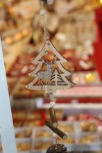 goldener Hirsch Hängedeko aus Holz Weihnachtsdeko
