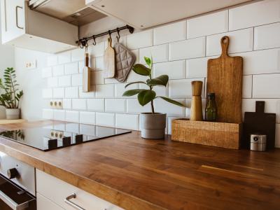 Platten aus Holz Arbeitsplatte Küche